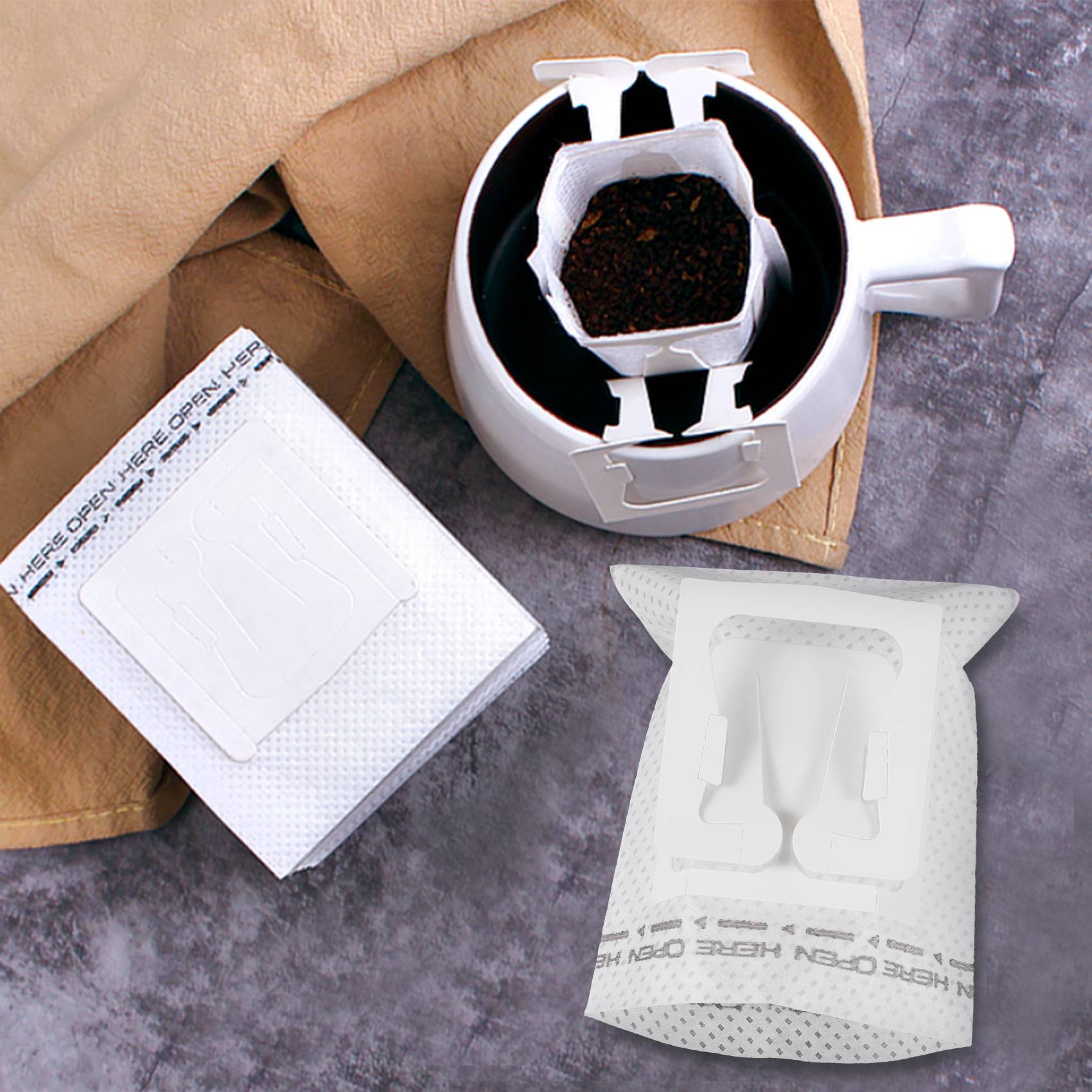 50Pcs / Pack Drip Coffee Filte - Tool Bag ulasan dan harga