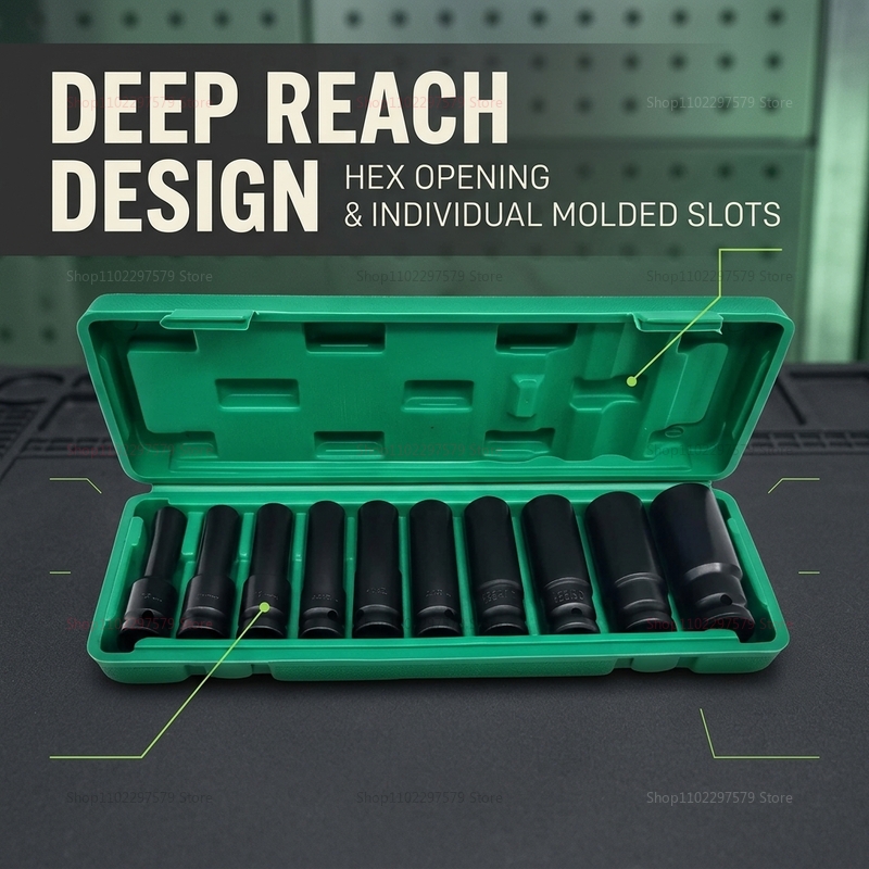 10pcs Socket Wrench Set 8-24mm - Hand Tools In Workshop ulasan dan harga